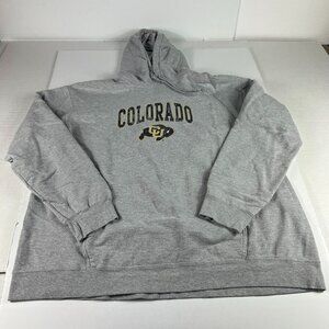 Colorado Buffaloes Sweatshirt Adult Extra Extra Large Grey Faded Pullover Hoodie